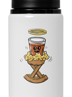 Panáčik v jasličkách flaša na vodu White