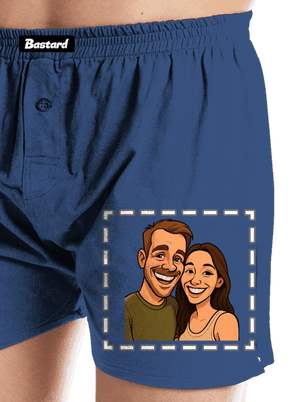 Karikatúra z vlastnej fotky pánske trenky Blue