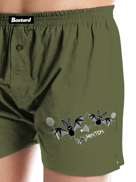 Batminton pánske trenky Khaki