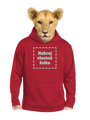 Vlastná potlač detská mikina klokanka Fire Red