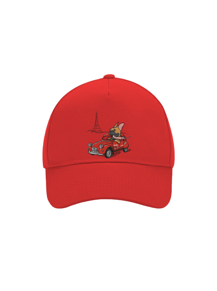 Francúzsky buldoček šiltovka baseballka Classic Red