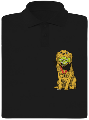 Zlatý retriever pánska polokošeľa Black