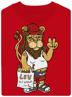 Lvíček unisex mikina bez kapucne Red