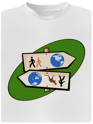 Diaľkový pochod pánske športové tričko White