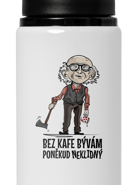Neklidný bez kafe flaša na vodu White