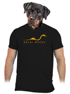 Nájdi mačku pánske tričko Black
