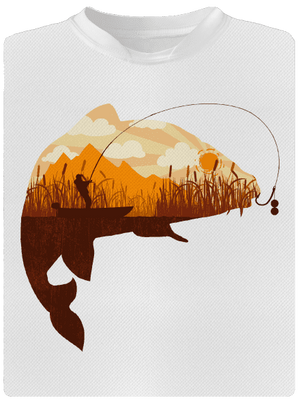 Kapitálny úlovok pánske športové tričko White