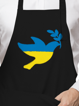 Ukrajina - Holubica obrys zástera Black