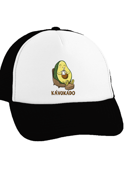 Kávokádo šiltovka truckerka Black cap