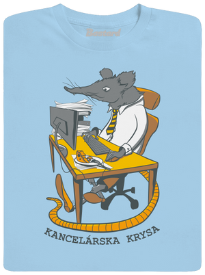 Kancelárska krysa pánske tričko Sky Blue