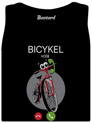 Bicykel volá dámske tielko klasické Black