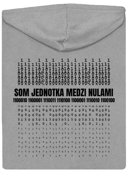 Jednotka medzi nulami pánska mikina na zips Light Melange