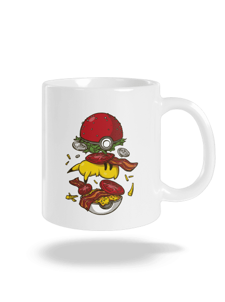 Pokémon burger klasický hrnček White