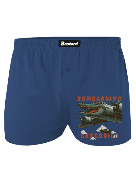 Bombardino Crocodilo – Italian Brainrot pánske trenky Blue