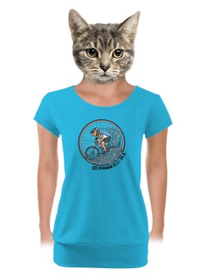 Cyklistický horoskop: Vodnár dámske tričko s lemom Blue Atol