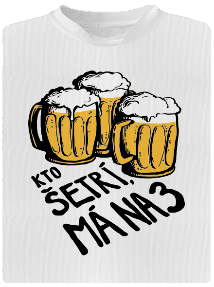 Kto šetrí, má na tri pánske športové tričko White