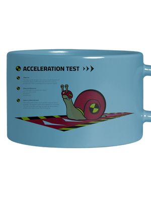 Snail test hrnček makronka Blue Macaron