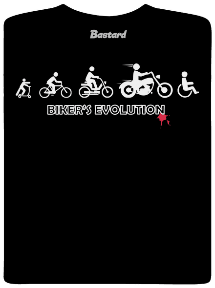 Biker’s Evolution pánske tričko Black