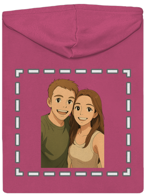 Ghibli efekt z vlastnej fotky dámska mikina na zips Magenta