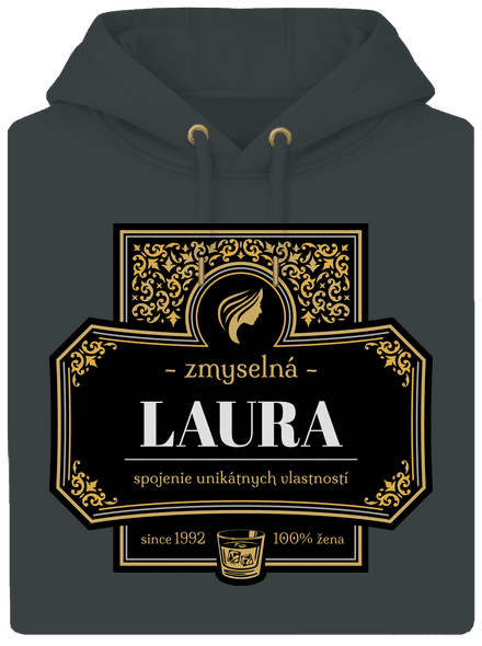 Alkoholová etiketa unisex mikina premium Charcoal