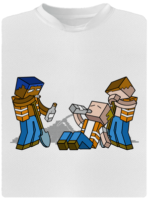 Real Minecraft pánske športové tričko White