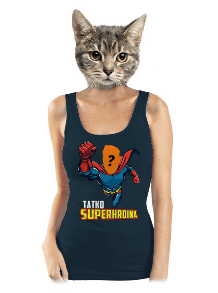 Tatko superhrdina dámske tielko klasické Navy