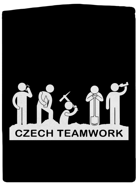 Czech Teamwork dámska mikina na zips Black
