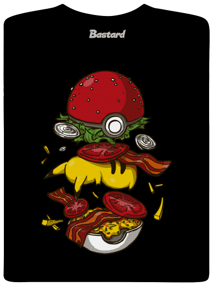 Pokémon burger detské tričko Black