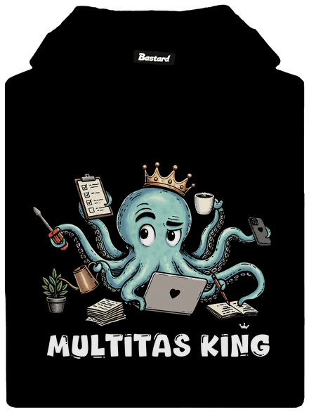 Multitas king pánska mikina klokanka Black