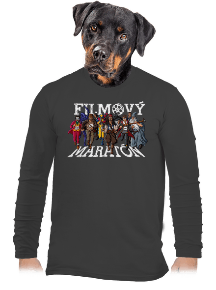 Filmový maratón pánske dlhý rukáv Dark Grey