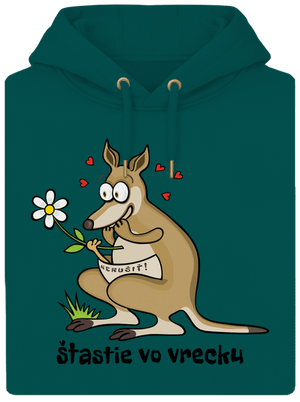Šťastie vo vrecku unisex mikina premium Emerald Green