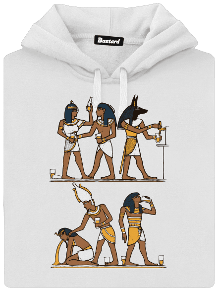 Egyptská párty dámska mikina klokanka White