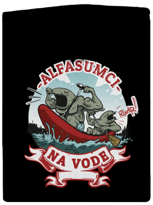 Alfasumci na vode dámska mikina na zips Black