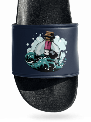 USB odkaz vo fľaši šľapky Navy