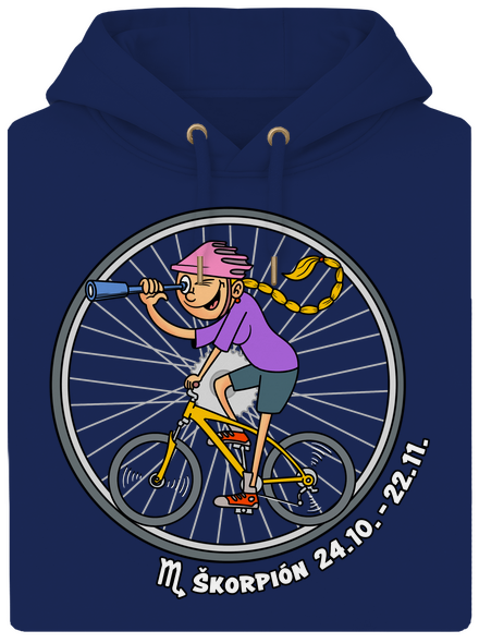 Cyklistický horoskop: Škorpión unisex mikina premium Navy