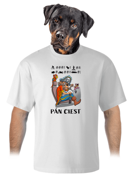 Pán ciest unisex tričko oversized White