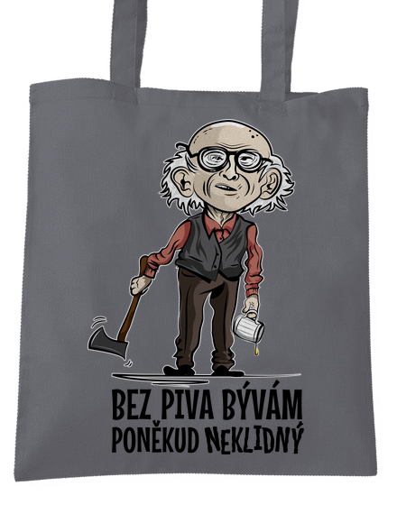 Neklidný bez piva taška Graphite grey