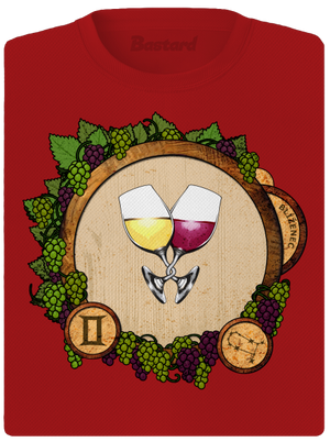 Vínny horoskop: Blíženec dámske športové tričko Red Mal