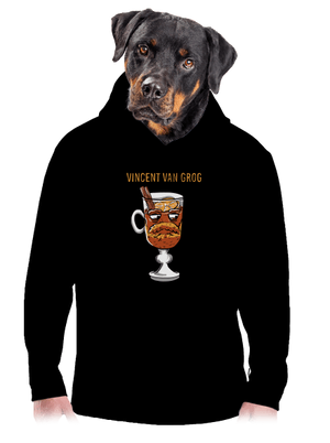 Vincent van Grog pánska mikina klokanka Black