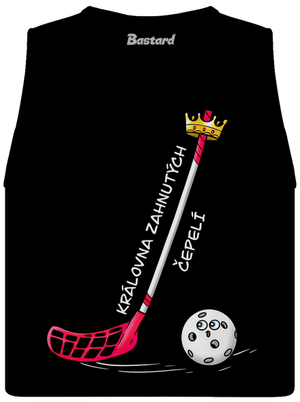Kráľ zahnutých čepelí - florbal dámske tielko voľné Black