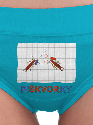 Škvorí piškvorky dámske nohavičky Turquoise