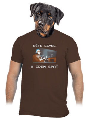 Ešte level pánske tričko Brown