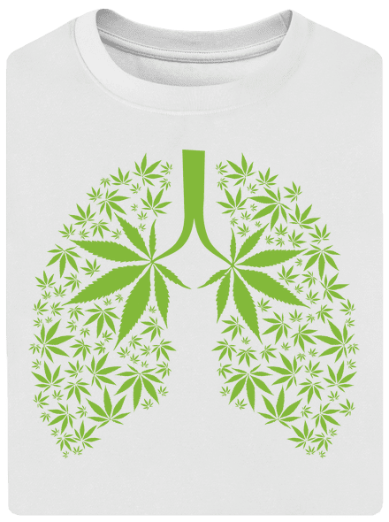 Ganja pľúca unisex tričko oversized White