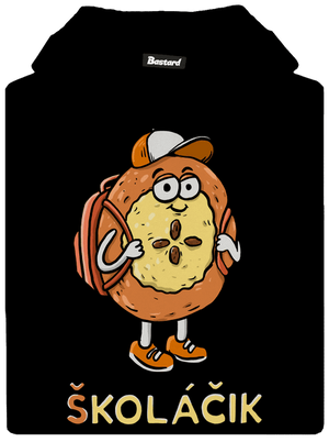 Školáčik detská mikina klokanka Black