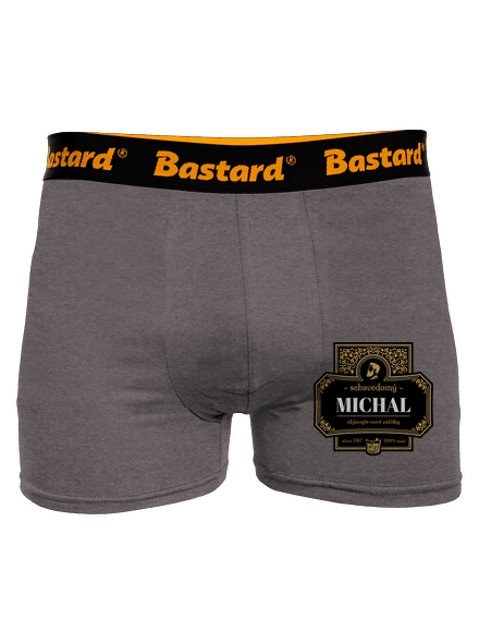 Alkoholová etiketa boxerky Gray Melange