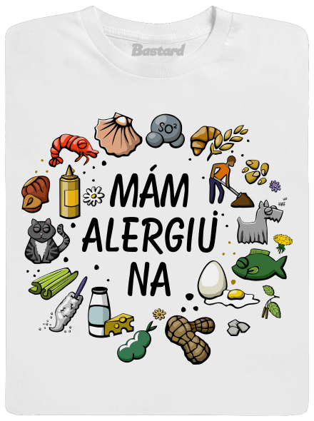Mám alergiu na... + fix pánske dlhý rukáv White