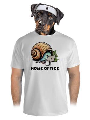 Slimákov home office pánske športové tričko White