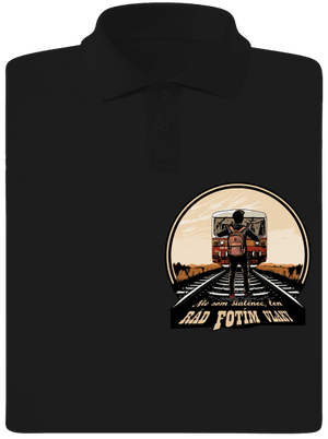 Fotím vlaky pánska polokošeľa Black