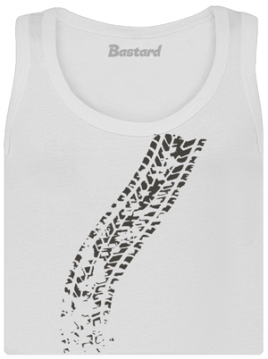 Prejdený dámske tielko klasické White