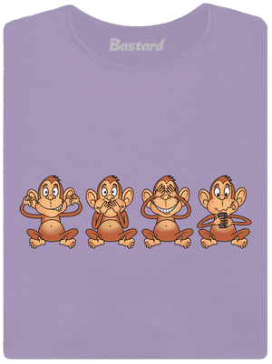 Opička s mobilom dámske tričko s lemom Lavender